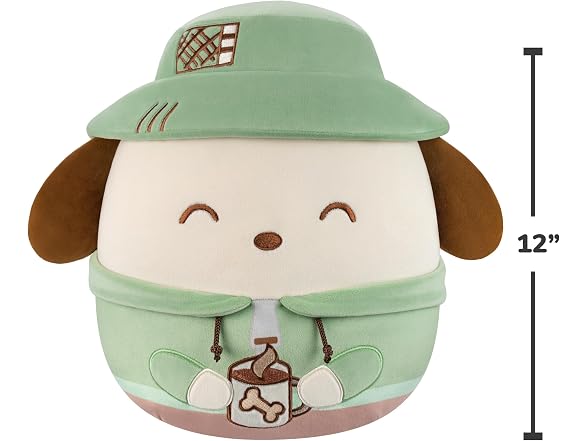 Squishmallows Original Sanrio 12in Cute Camping Pochacco