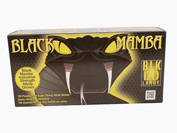 Black Mamba Super Strong Nitrile 100 Glove (LARGE)