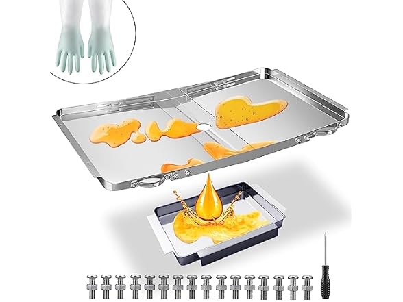KOSGHO Grill Grease Tray Set, XL