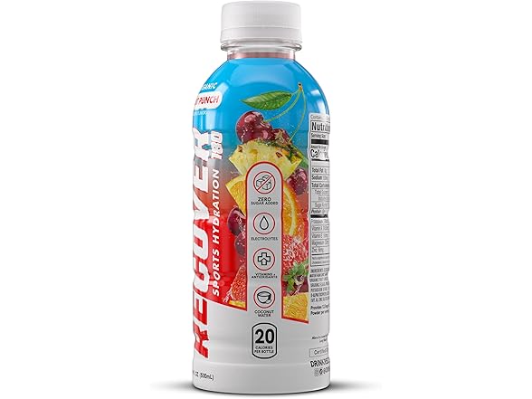 12PK RECOVER 180 Organic Sports Drink Fruit Punch