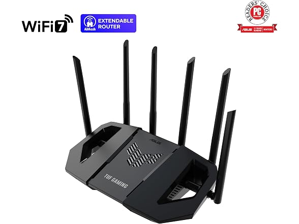 ASUS TUF-BE6500 0 ASUS TUF Gaming BE6500 Wireless Router