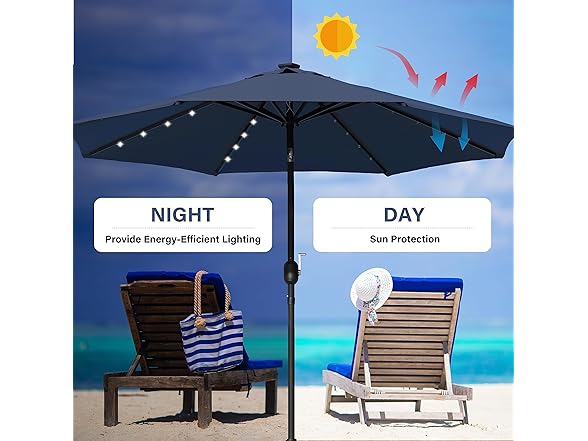 YSSOA 9ft/10ft Outdoor Market Patio Umbrella