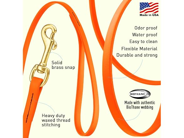 Viper Biothane K9 Working Dog Leash Wate Wat