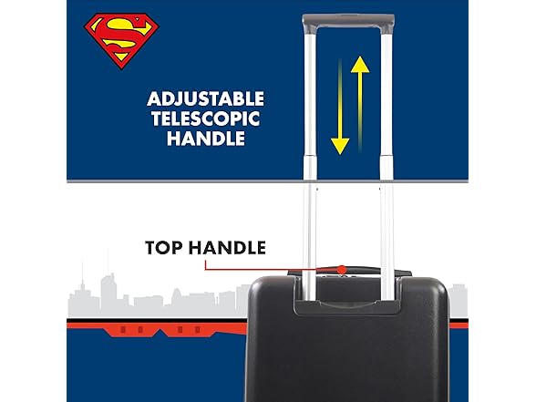 FUL DC Comics Superman 22.5 Inch Carry On Luggage