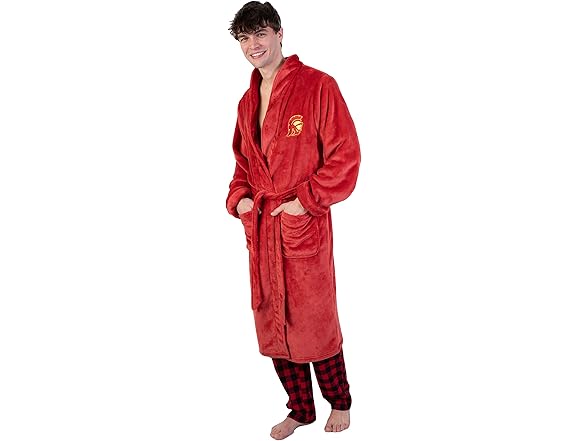 Ultra NCAA Mens Lounge Bath Robe Trojans