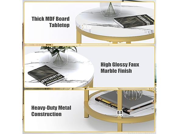 WiberWi Side Table whiteblack