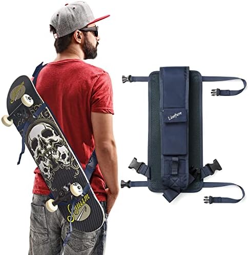 LISEFURE Skateboard Bag Skateboard Strap Backpack Universal Portable Skateboard Bag (blue)