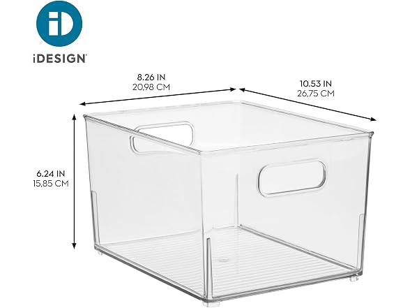 iDesign Stackable Plastic Bathroom Storage Handles-4Pk