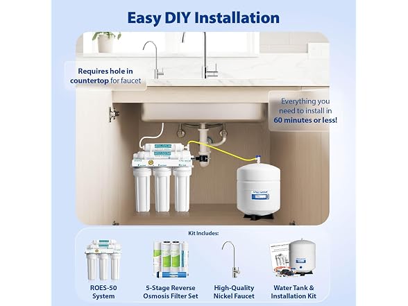 APEC Water WQA 5-Stage Under Sink Water Filter System