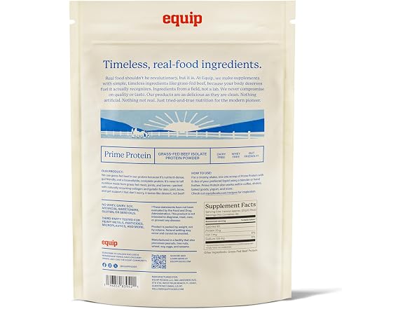 Equip Foods Prime Beef Protein Powder 30 Servings