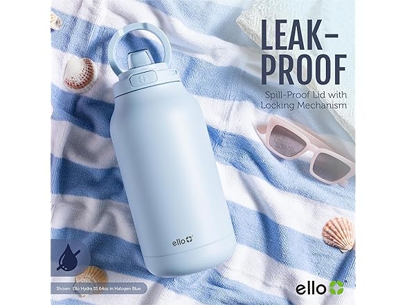 Ello Hydra 64oz Water Jug, Halogen Blue
