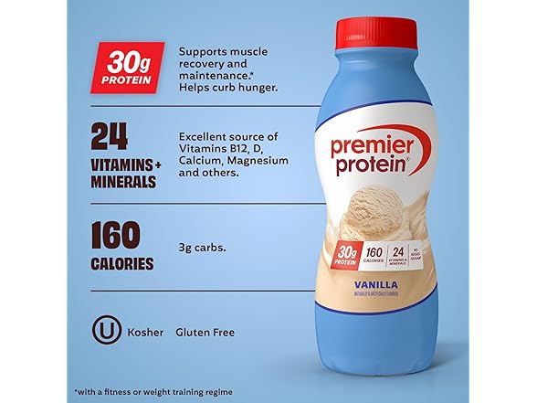 Premier Protein Shake Vanilla, 12 Pack