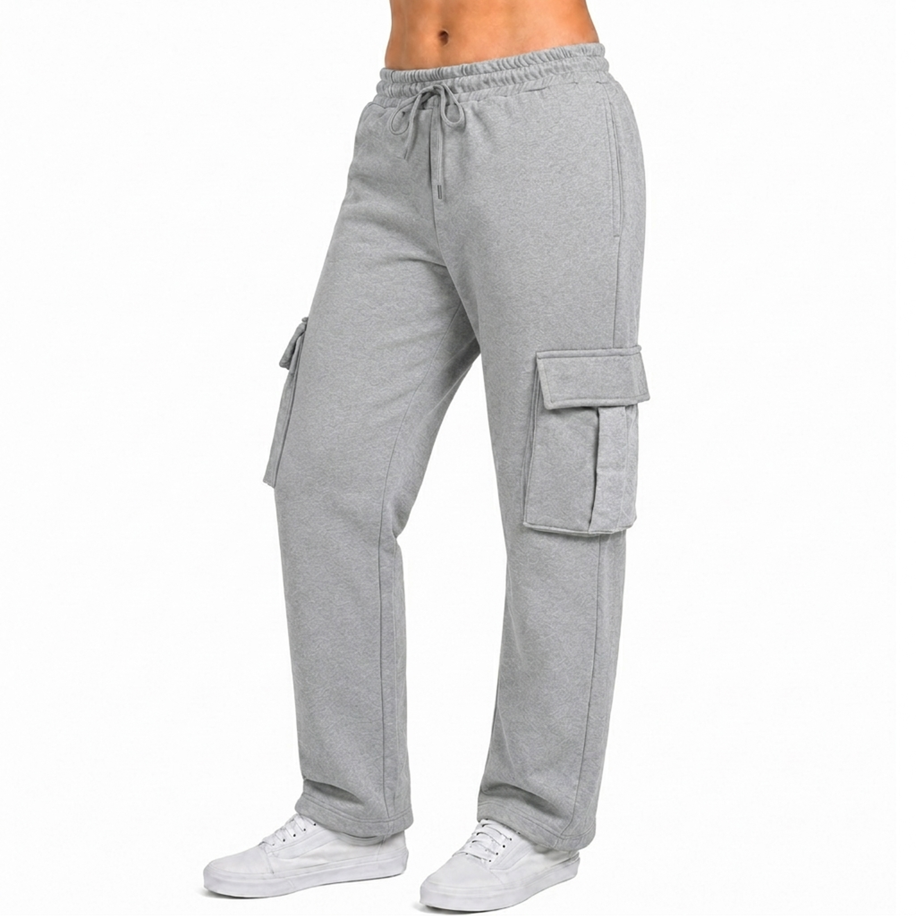 Womens Open Bottom Fleece Sweatpants - Gallery 35