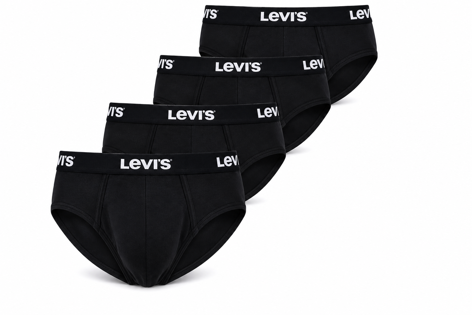 Levi's Mens Solid Basic Briefs - Gallery 5