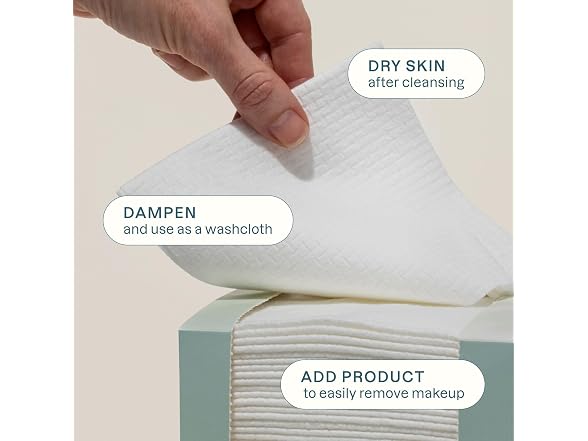 Cliganic Clean Face Towels XL Disposable Ultra