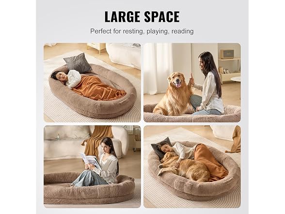 VEVOR Human Dog Bed, 72" x48"x10" Human