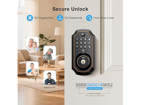 Smart Door Lock w/ Camera & Fingerprint