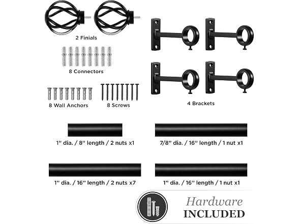 Kenney PiecePerfect - Cage Multipart Decorative Curtain Rod