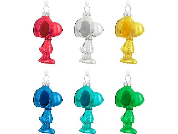 Hallmark Peanuts Snoopy Ornament 6Pk