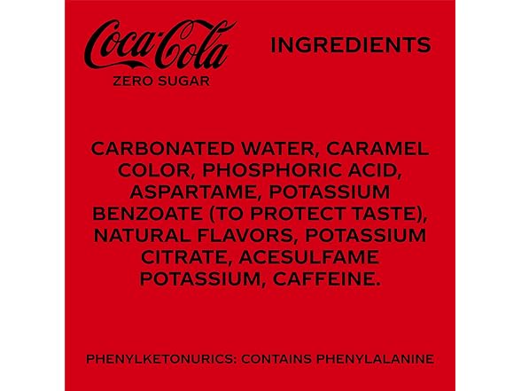 6PK Coke Zero Sugar Diet Soda Soft Drink, 16.9 oz