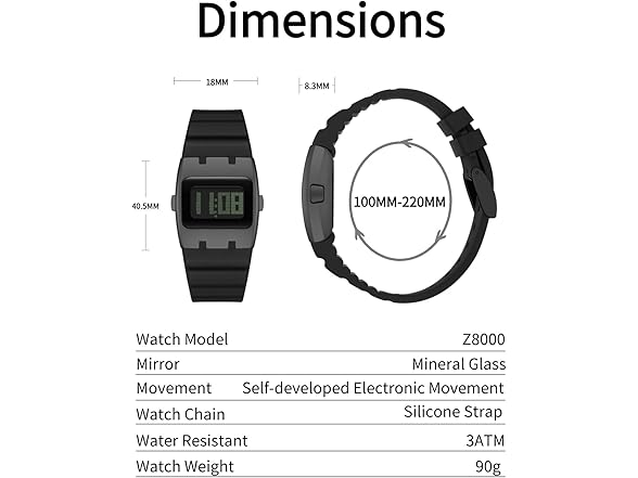 BENLYDESIGN Black Digital Watch