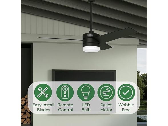 Hunter Fan 54" w/ Light Kit and Remote