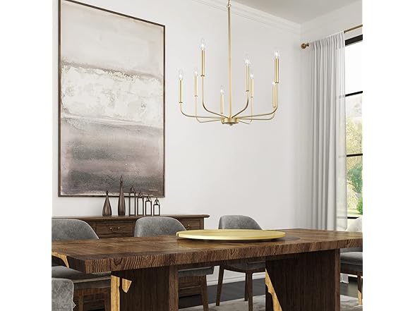 KSANA Gold Chandelier, Modern Light Fixture