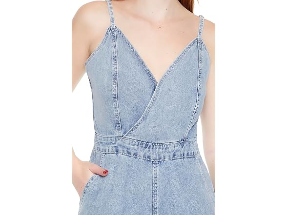 Forever 21  (XS) Surplice Wide-Leg Jumpsuit