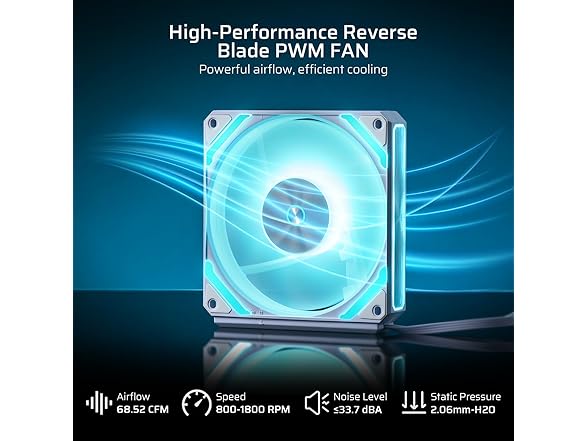 LTC CF-121D 120mm PC Case Fan, ARGB