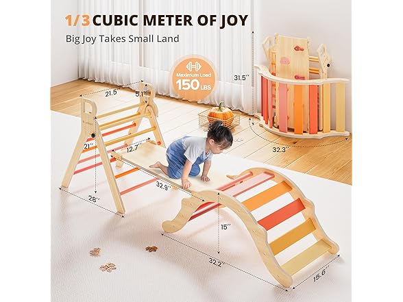 BlueWood Pikler Triangle Climbing Set
