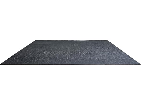 0.56 Inch Thick Gym Floor Mats, 6 Tiles Rubber