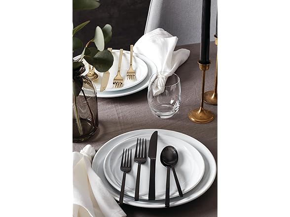 Allay Midnight 20 Piece Everyday Flatware Set, Service For 4