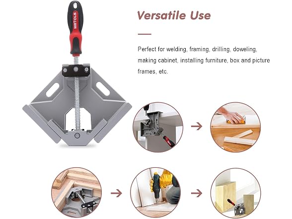 WETOLS Corner Clamp for Woodworking, 4 Pieces