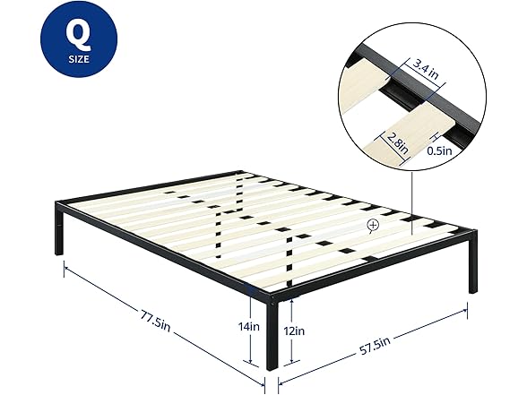 Olee Sleep Metal Bed Frame