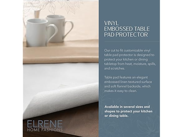 Elrene Deluxe Heavy Duty Table Pad Protector