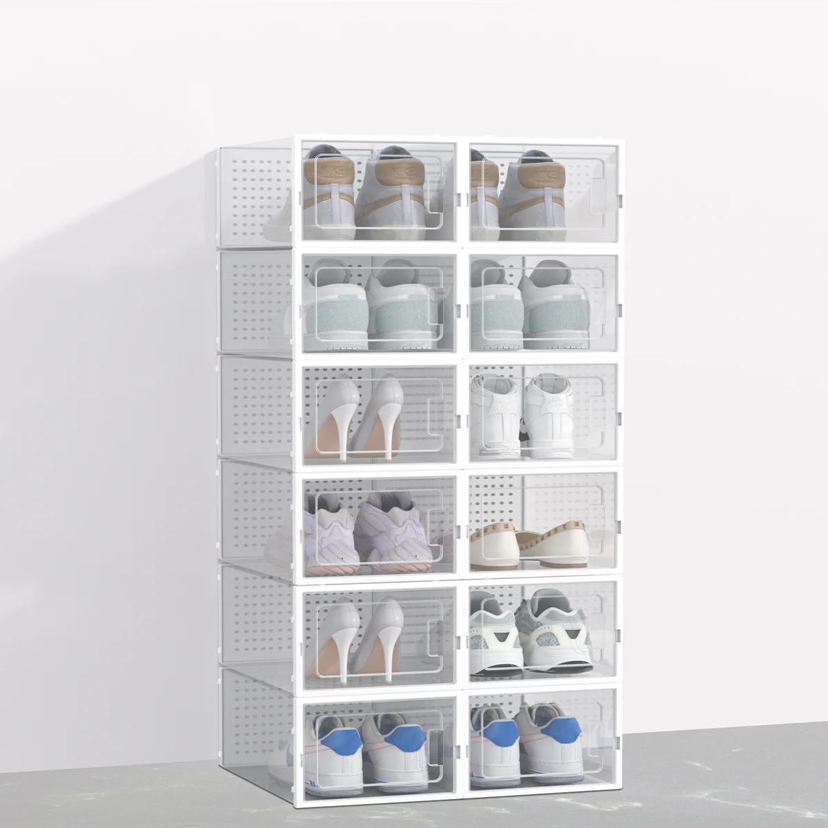 J&V Plastic Stackable Shoe Boxes 12Pk - Gallery 14