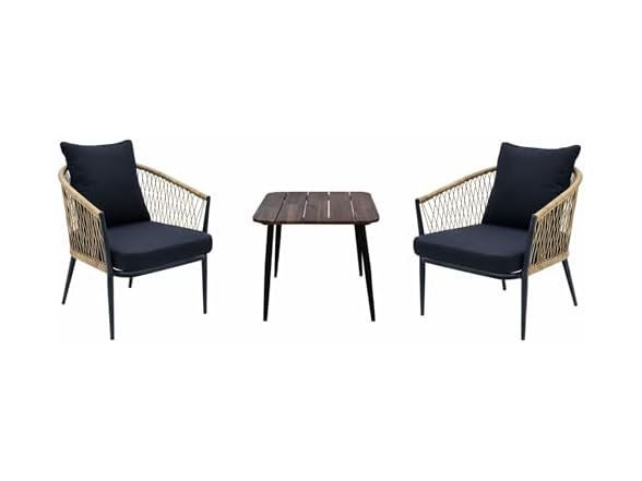 Alpine Corporation 3-Piece Outdoor Patio Bistro Set
