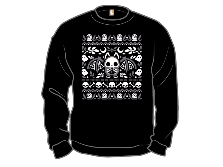 Folk Bat Ugly Halloween Sweater