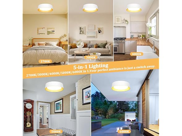 BrightHome B0FT8LSNYM 16in Modern Ceiling Light