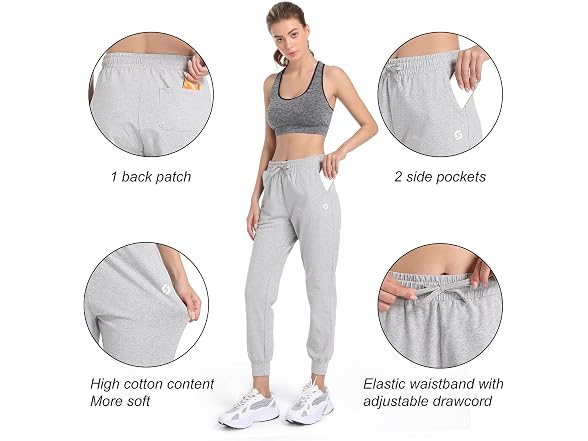 S Spowind Women (XS) Cotton Jogger Sweat Pants