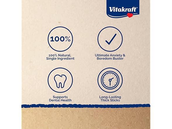 Vitakraft Dog Bully Sticks, 12 Inch, 5 Count