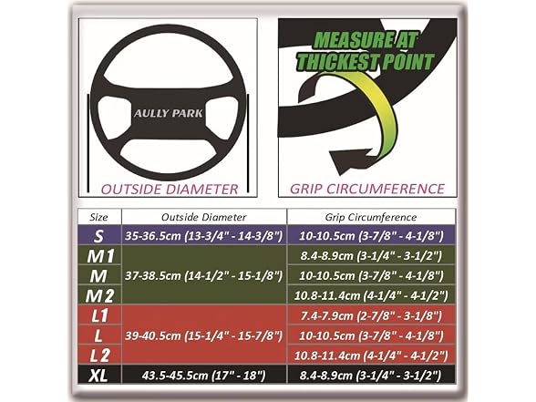 AULLY PARK Universal Leather Steering Wheel 7/8
