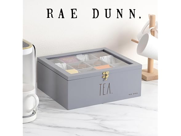 Rae Dunn Tea Bag Organizer\Grey