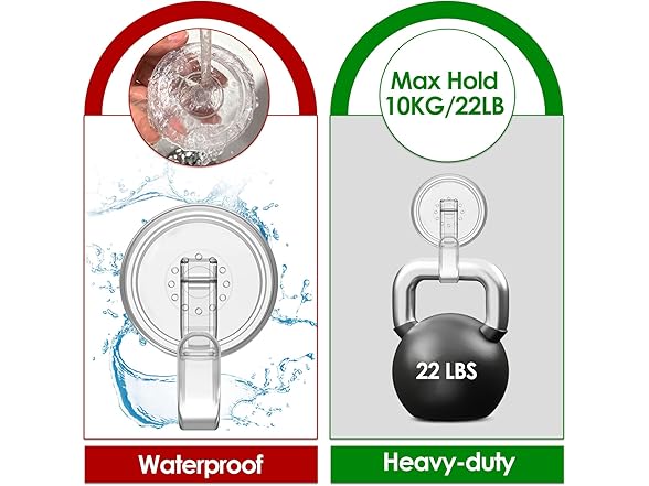 2P Clear Wreath Hanger Suction Cup Hook