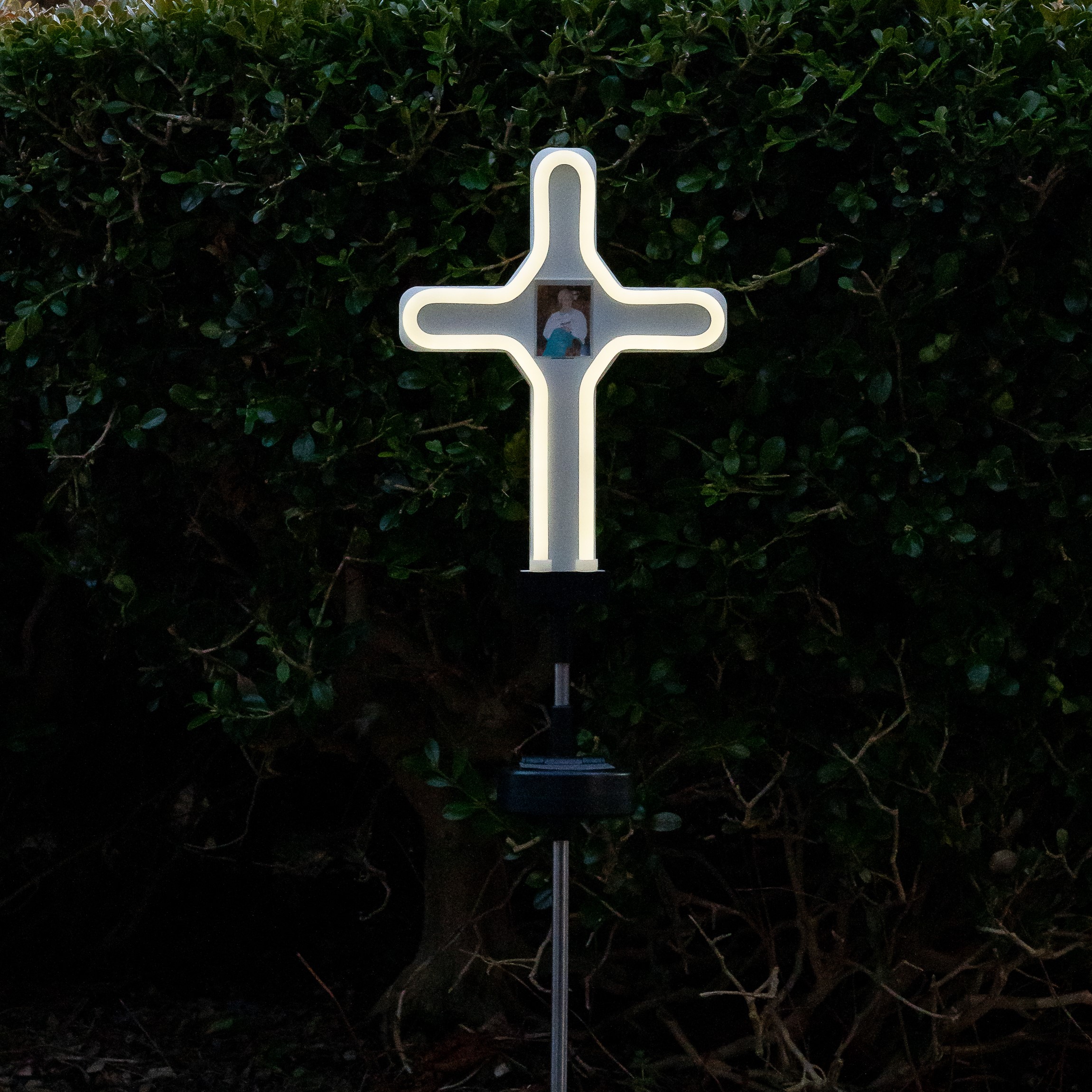Solar Neon LED Cross Stake Light - Gallery 7