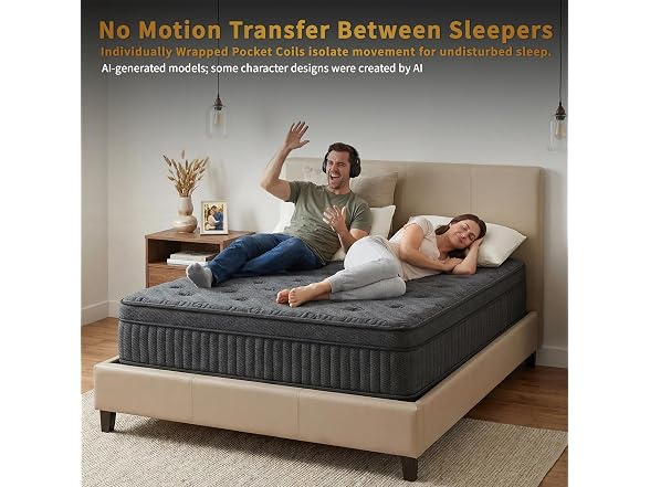 UNZIPE 12 Inch King Mattress, Medium Firm