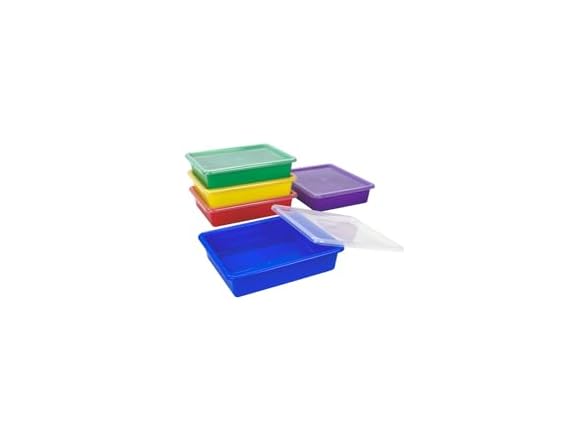 Storex Storex Flat Storage Tray with Lid