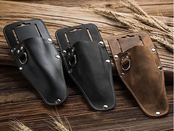 Leather Pruner Sheath Black/Grey