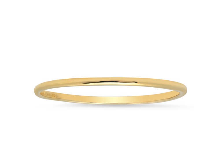 PAJURE MCR8936Y-14KTSZ6 6 14k Gold Thin Wedding Band Ring Yellow Gold
