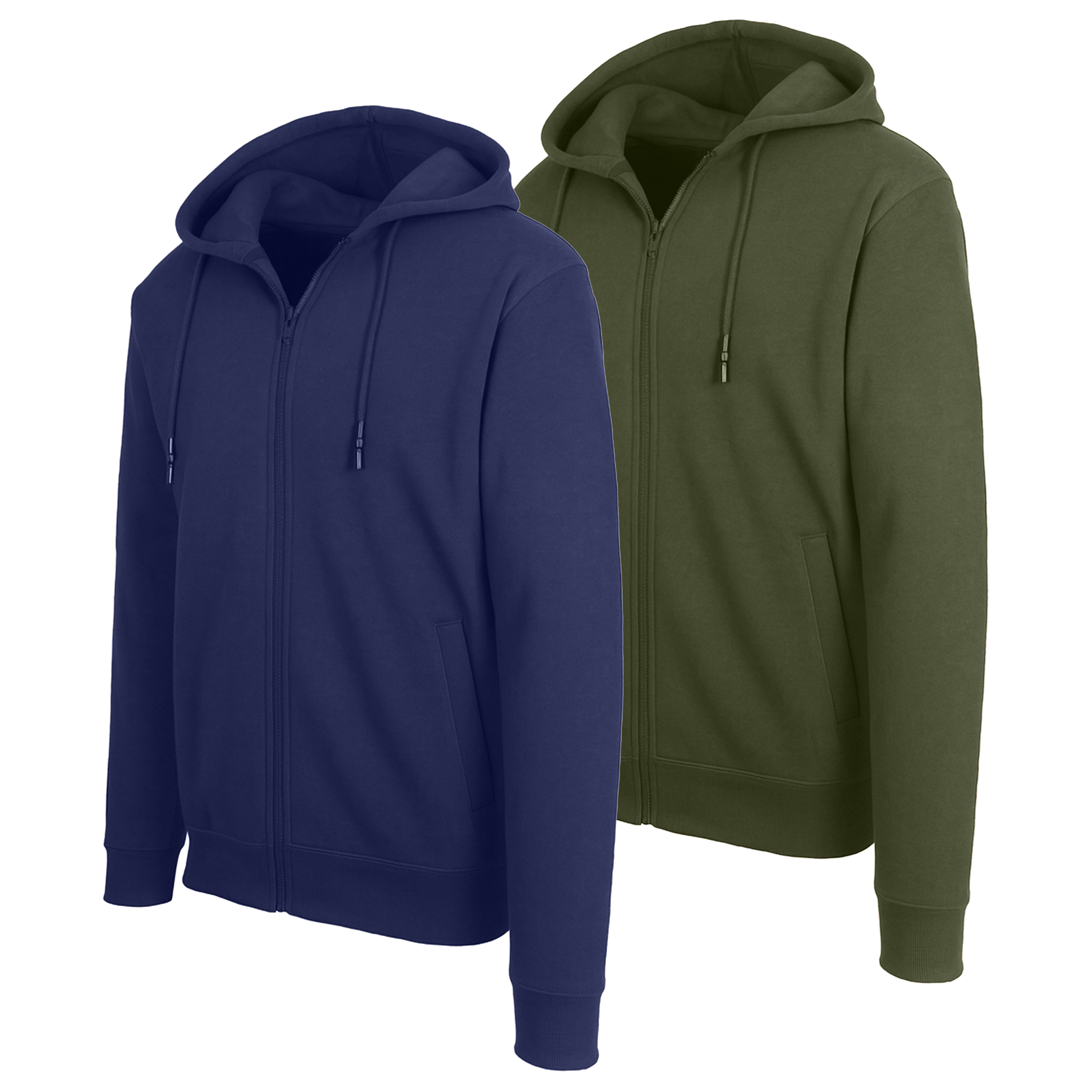 Mens Classic Fleece-Lined Zip Hoodie (M-3XL) - Gallery 39